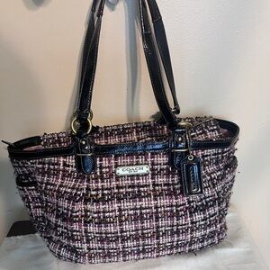 Vintage tweed multicolor Coach bag
